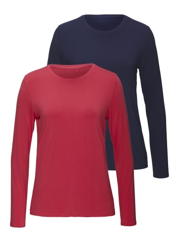 LASCANA Langarmshirt in pink, navy