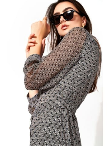 Wappen Freizeitkleid für Damen in schwarz