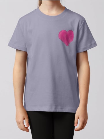 wat? Apparel T-Shirt Pink Heart in Lavender