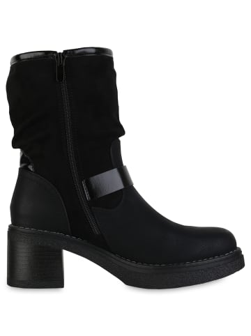 VAN HILL Biker Boots Amanda in Schwarz