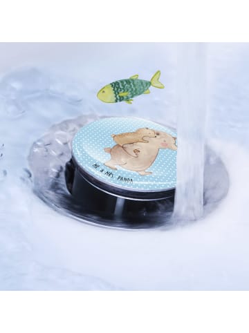 Mr. & Mrs. Panda Stöpsel Waschbecken Papa Bär ohne Spruch in Blau Pastell