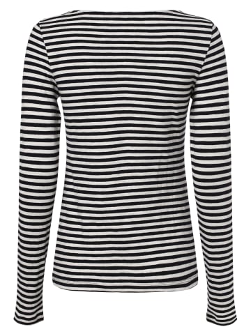 Marc O'Polo Langarmshirt in marine weiß