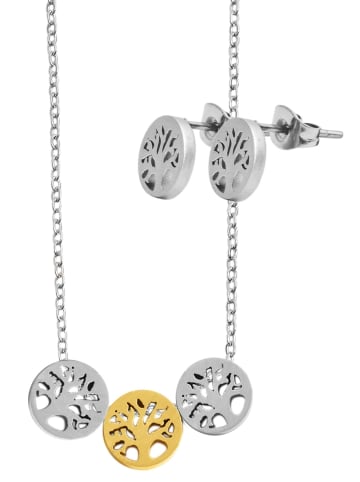 Adeliás Damen Halskette – Ankerkette aus Edelstahl 43 cm in silber