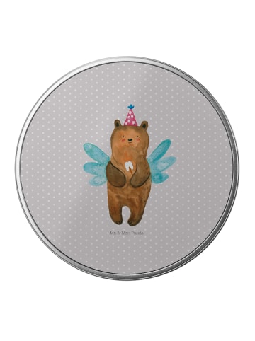 Mr. & Mrs. Panda Erinnerungsbox Bär Zahnfee ohne Spruch in Grau Pastell