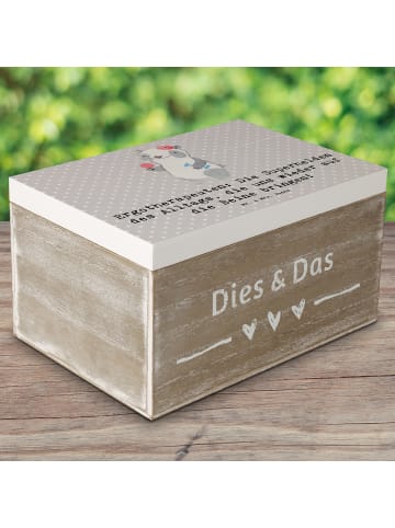 Mr. & Mrs. Panda Box Ergotherapeutin Superhelden mit Spruch in Grau Pastell