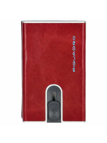 Piquadro Blue Square - Kartenetui 10 cm (mahogany) in rot