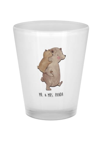 Mr. & Mrs. Panda Schnapsglas Papa Bär ohne Spruch in Transparent