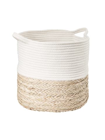 Butlers Korb rund Ø35cm COTTON BRAID in Natur-Weiß