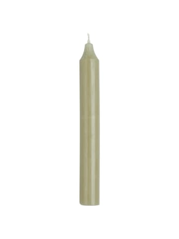 IB Laursen Rustikale Stabkerze 18 cm in khaki