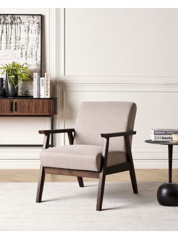 Beliani Sessel ASNES in Grau/Beige/Braun - (W) 62 x (H) 79 x (L) 78 cm