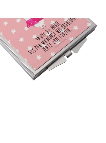 Mr. & Mrs. Panda Reisespiegel Einhorn Ballerina mit Spruch in Rot Pastell