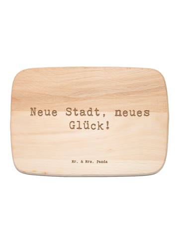 Mr. & Mrs. Panda Brotzeitbrett Spruch Umzug neue Stadt mit Spruch in Transparent