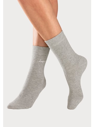 LASCANA Basicsocken in jeans-meliert, grau-meliert, rosa-meliert, ecru