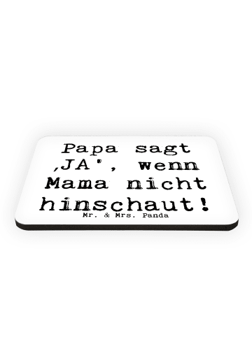 Mr. & Mrs. Panda Magnet Spruch Vater Geheimhaltung mit Spruch in Weiß