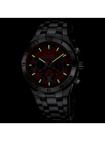 Festina Chronograph-Armbanduhr Festina Chrono Bike silber groß (ca. 44,5mm)