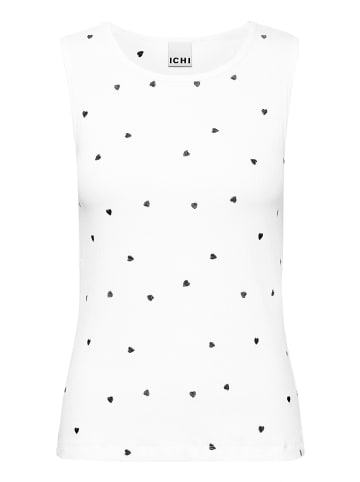 ICHI Ärmellose IHPALMA Regular fit in Cloud Dancer w. TE heart embro