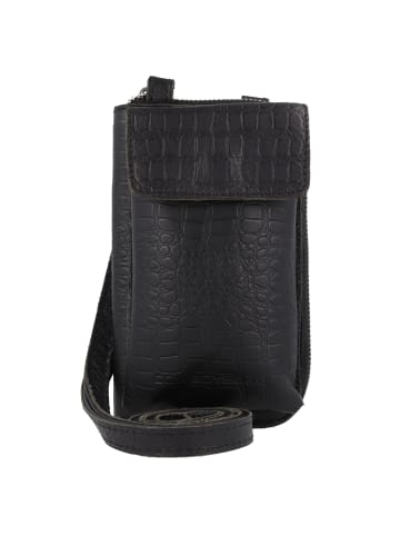 Cowboysbag Garston Handytasche Leder 9 cm in croco black