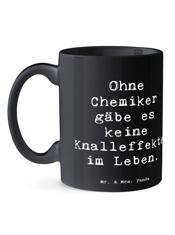 Mr. & Mrs. Panda Pott Spruch Chemiker Knalleffekte mit Spruch in Schwarz