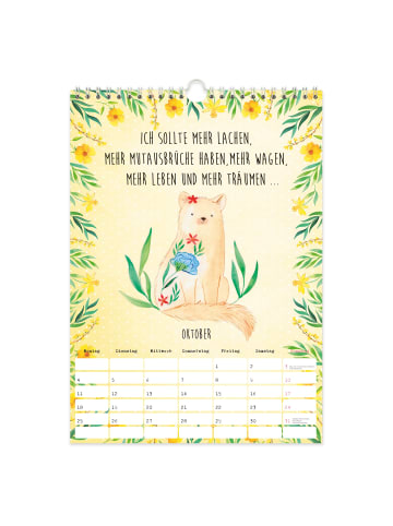 Mr. & Mrs. Panda A4 Wandkalender 2026 Katze Collection mit Spruch in Weiß