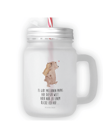 Mr. & Mrs. Panda Einmachglas Papa Bär mit Spruch in Transparent