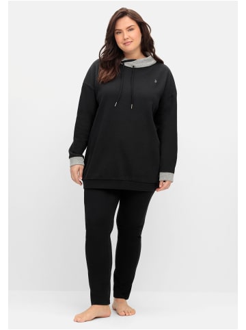 sheego Sweatshirt in schwarz