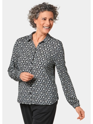GOLDNER Jerseybluse Ausdrucksstarke Jerseybluse mit Stretchanteil in schwarz / cremeweiß / gemustert