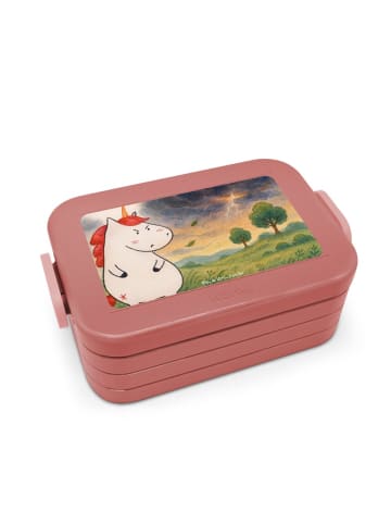 Mr. & Mrs. Panda Frischhaltedose Einhorn Wut Design ohne Spruch in Rot Pastell