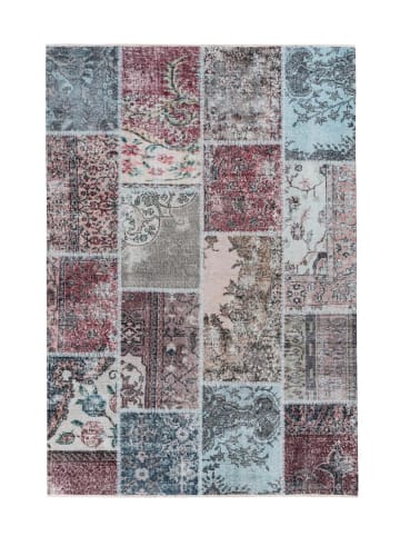 Kayoom Kurzflor Teppich Toska 225 in multi - rot - rechteckig