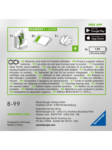 Ravensburger Ravensburger GraviTrax Power Erweiterung Lever - Ideales Zubehör für...