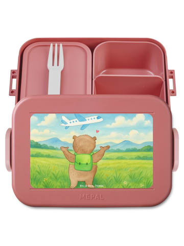 Mr. & Mrs. Panda MEPAL Bentobox Bär Flugzeug Design ohne Spruch in Rot Pastell