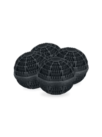 relaxdays 4 x Waschball in Schwarz
