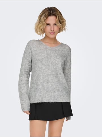 ONLY Strickpullover in Light Grey Melange 1