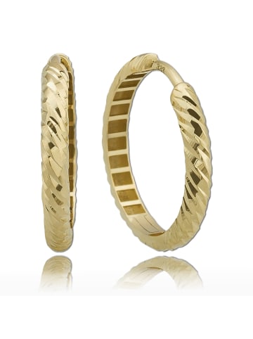 BALIA Gold 333 Damen Creolen Cut Ohrringschmuck ca. 21mm
