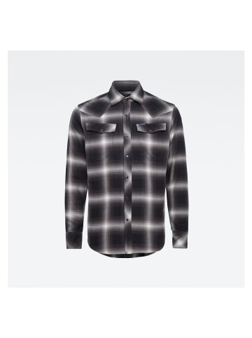 G-Star Raw Langarmhemd in dk black dale check