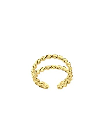 Alexander York Ear Cuff TWISTED DOUBLE LINE in Gold in gold