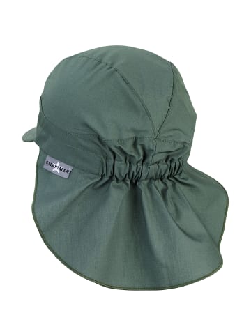 Sterntaler Schirmmütze mit Nackenschutz Basic in dunkelgrün