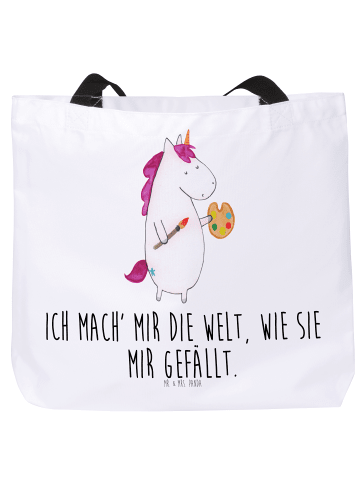 Mr. & Mrs. Panda Schultasche Einhorn Künstler mit Spruch in Weiß