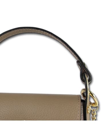 Florence Florence Umhängetasche Leder taupe, beige ca. 19cm