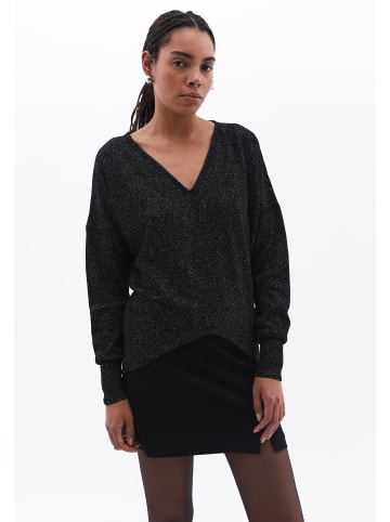 OXXO V-Ausschnitt-Pullover BLACK SHINY