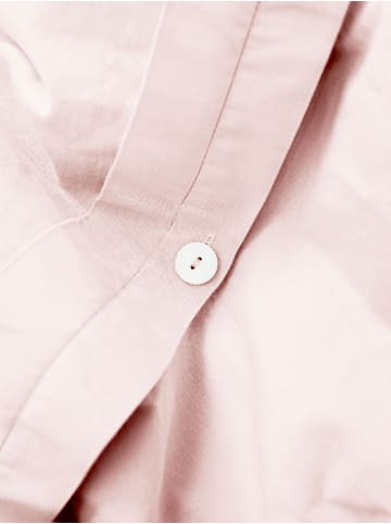 Erlich Textil  Madita Bettdeckenbezug aus Bio-Baumwolle-Leinen Mix - verdeckte Knopfleiste in magnolie