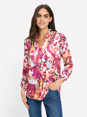 Heine Druckbluse in fuchsia-erdbeere-bedruckt