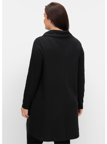 sheego Sweatshirt in schwarz