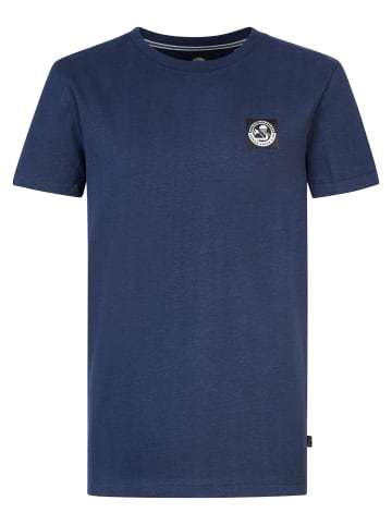 Petrol Industries T-Shirt mit Rückenaufdruck Mirage in Blau
