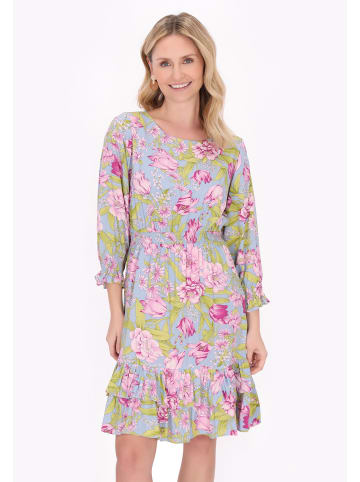 Usha Dress in blue multicolor