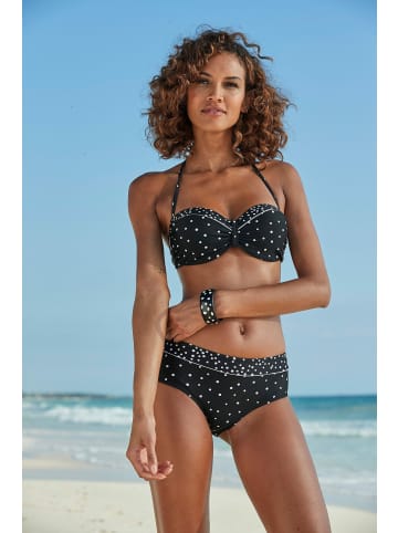 LASCANA Bügel-Bandeau-Bikini-Top in schwarz-weiß