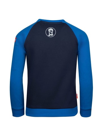 Trollkids Sweatshirt "Sandefjord" in Leuchtendes Blau/Marineblau
