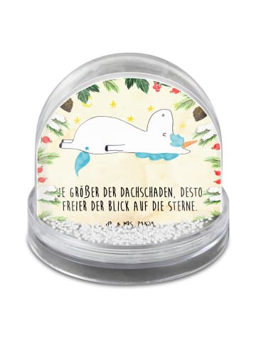 Mr. & Mrs. Panda Weihnachtskugel Einhorn Sternenhimmel mit Spruch in Naturpapier