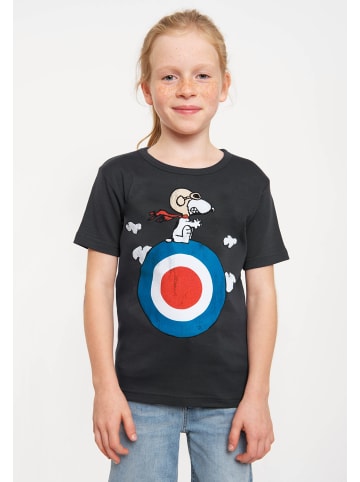 Logoshirt T-Shirt Snoopy - Target in dunkelgrau