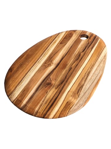 TEAKHAUS Teakholz-Schneidbrett, ELEGANT M, oval, 47 x 31 x 1,5 cm
