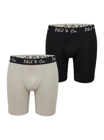 Phil & Co. Berlin  Retro Boxer Long in black-elephant skin